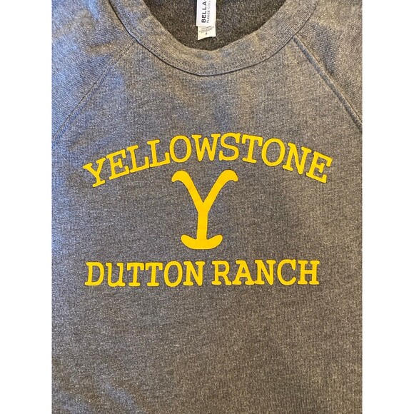 Yellowstone John Dutton Ranch Sweatshirt Pullover Grey Size Small Rip Beth Casey - Picture 1 of 9